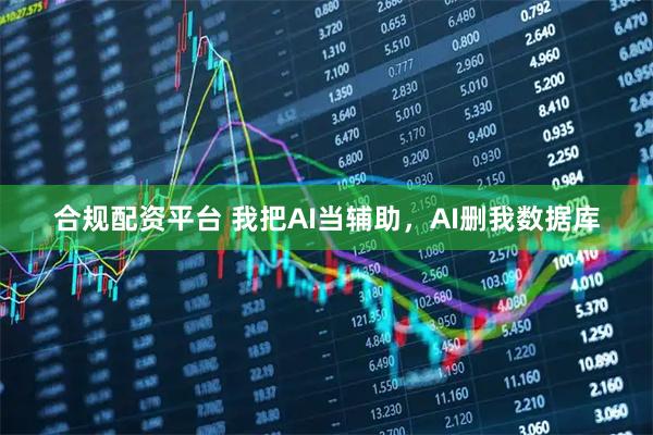 合规配资平台 我把AI当辅助，AI删我数据库